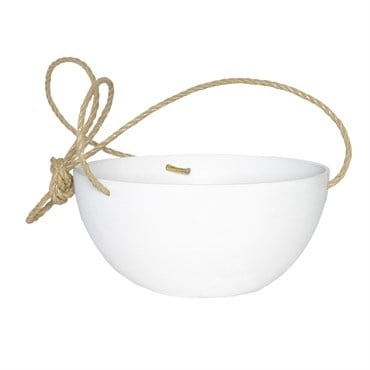 Artstone Hanging Pot White 10 inch