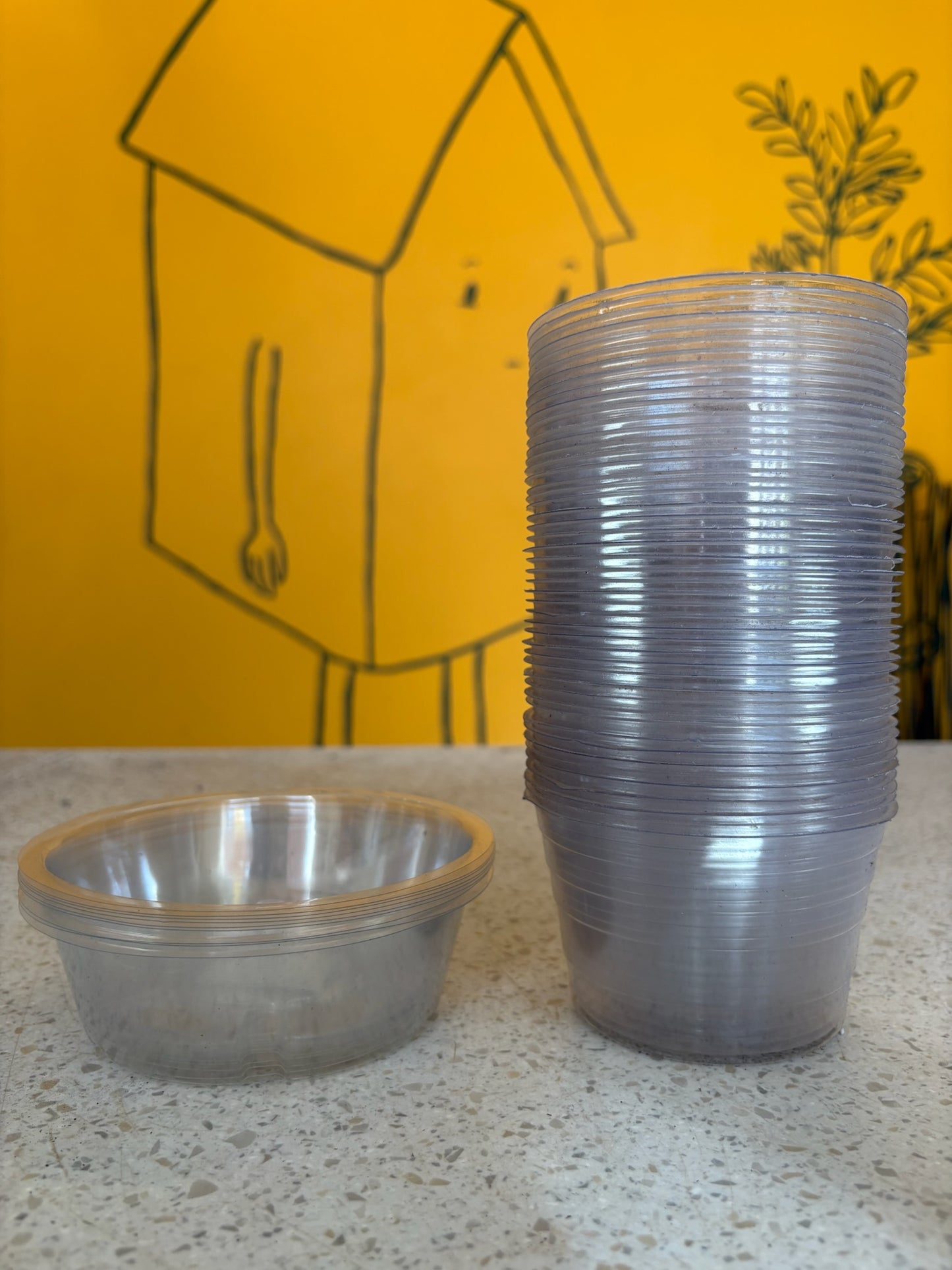 Clear Plastic Saucer 5''