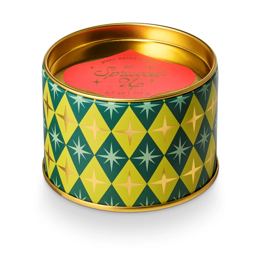 All Spruced Up Tin Candle