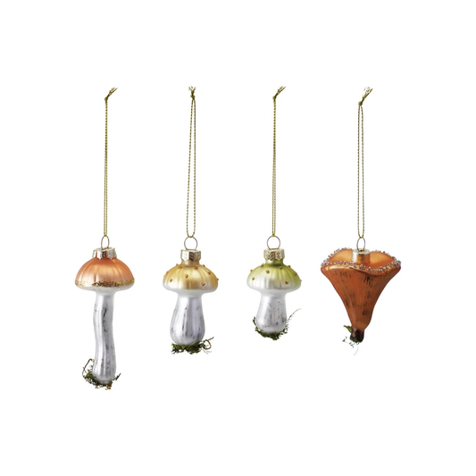 Glass Mushroom Ornament Assorted