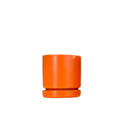 Momma Pots Cylinder w/ Saucer Tangerine