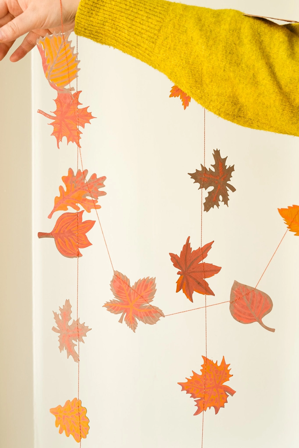 Autumn Leaves Sewn Garland