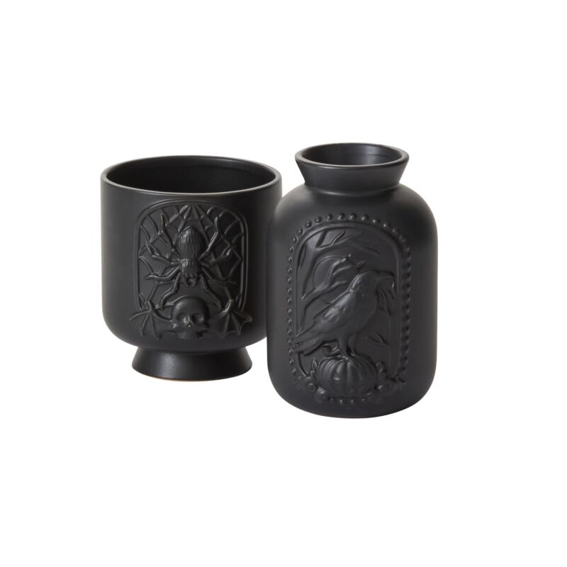 Black Magic Raven Vase