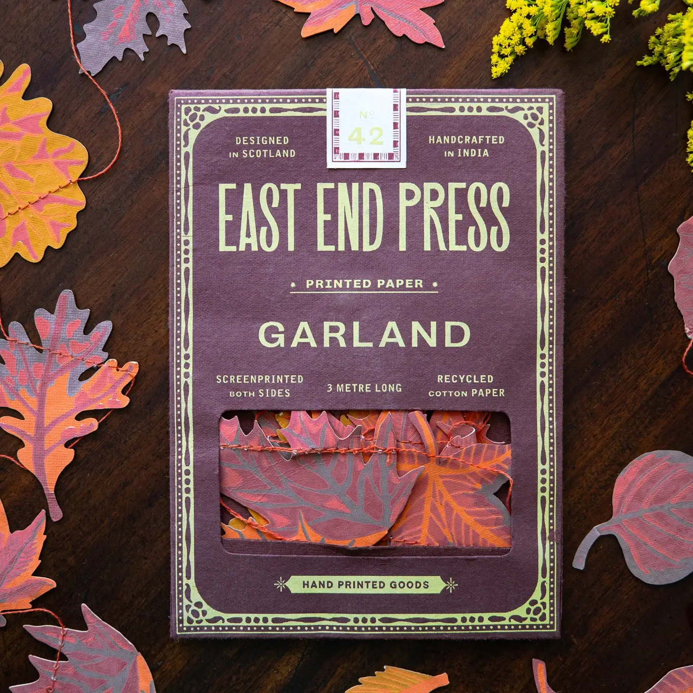 Autumn Leaves Sewn Garland