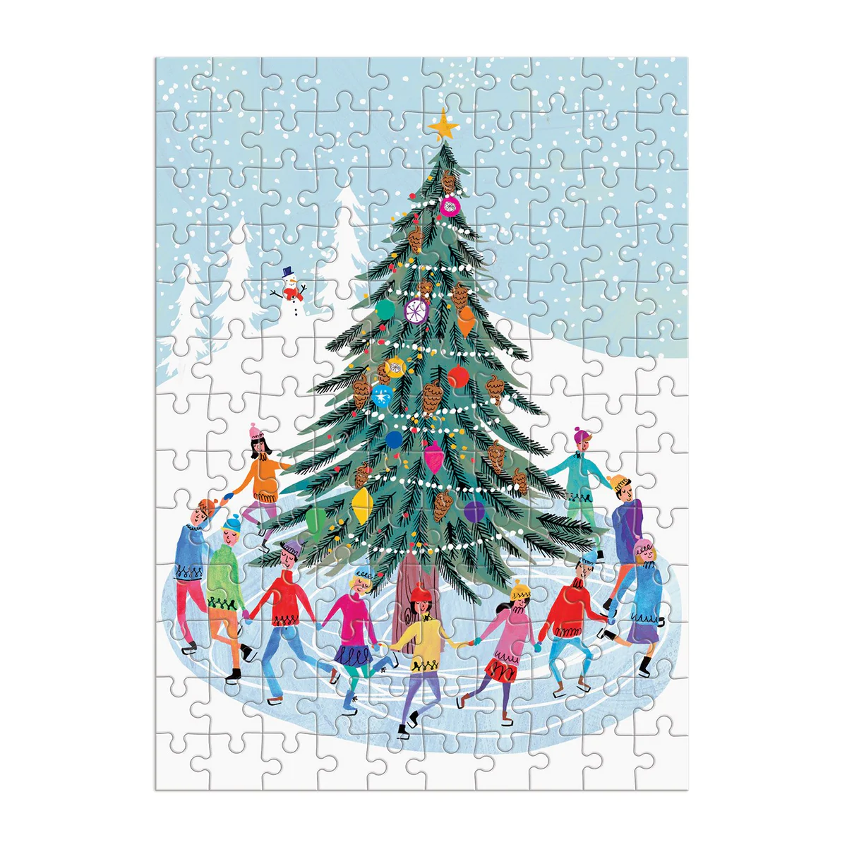 Puzzle Ornament Tree Skaters 130 pc