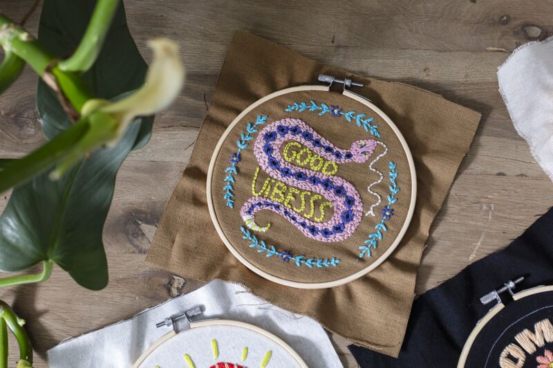 Good Vibesss Embroidery Kit