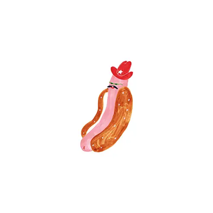 Tattly Temporary Cowboy Hotdog Tattoo