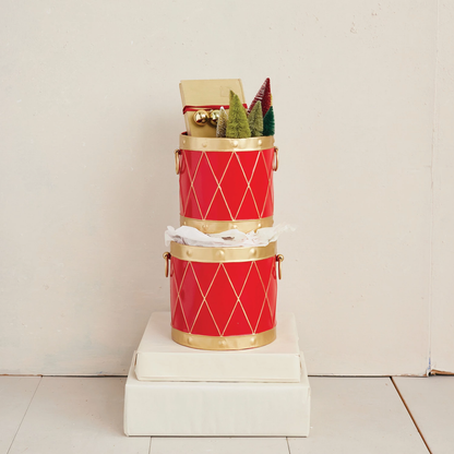 Metal Drum Pot/Bucket - Medium 8 inch