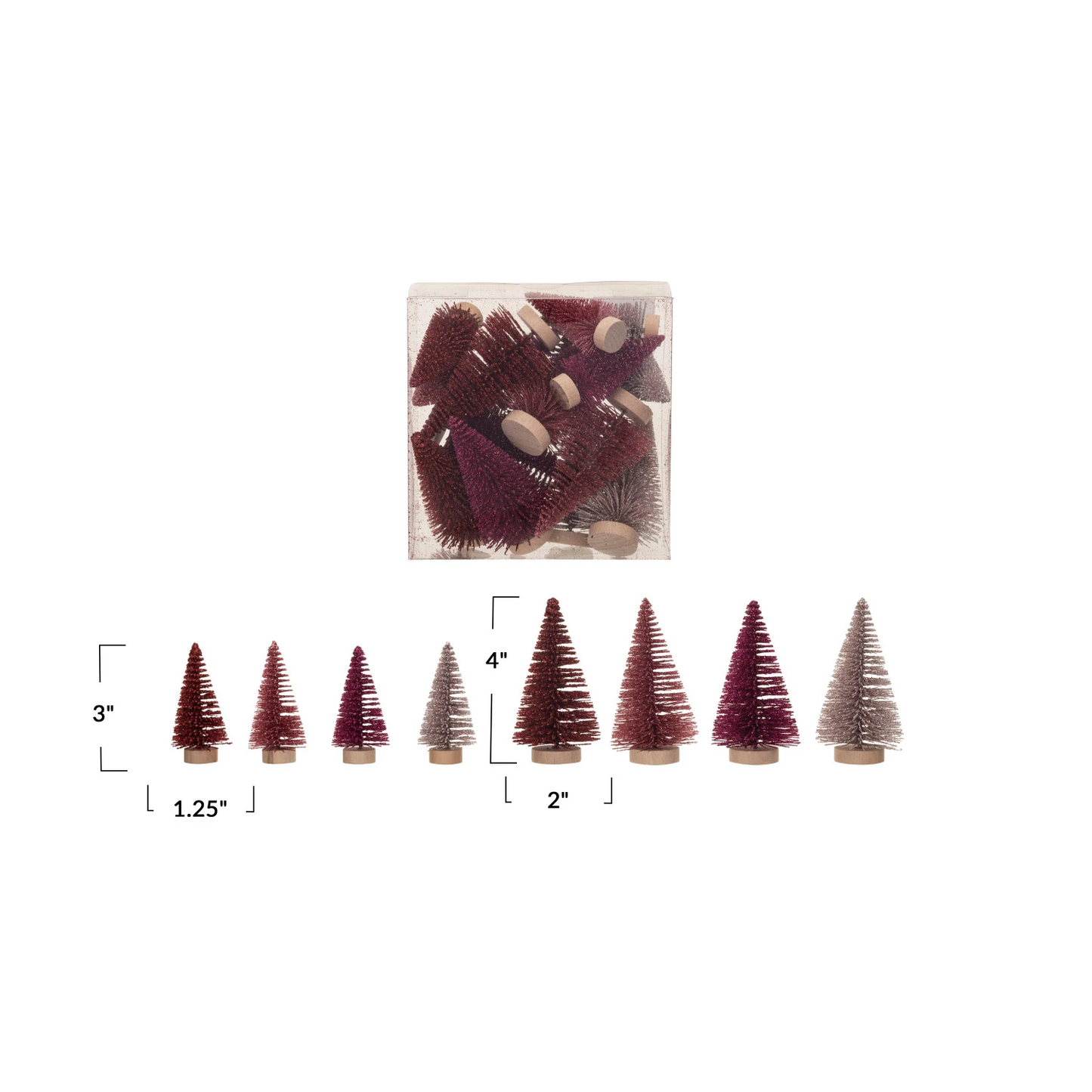 Small Bottle Brush Tree Assorted Single